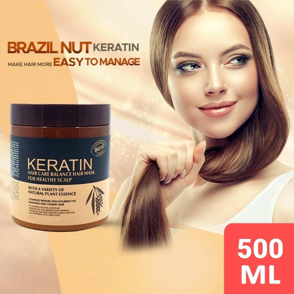 •  Keratin Hair Mask
•  Quantity: 500ML
•  Rapidly Repairs & Nourish Damaged & Coarse Hair
•  Vitamin B5 Restoration Essence Factor
•  Product Code: MZ18700546RFAAC