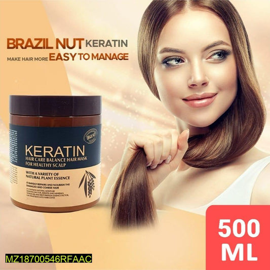 •  Keratin Hair Mask
•  Quantity: 500ML
•  Rapidly Repairs & Nourish Damaged & Coarse Hair
•  Vitamin B5 Restoration Essence Factor
•  Product Code: MZ18700546RFAAC